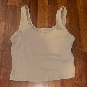 Wild Fable Cream Ribbed Crop Top